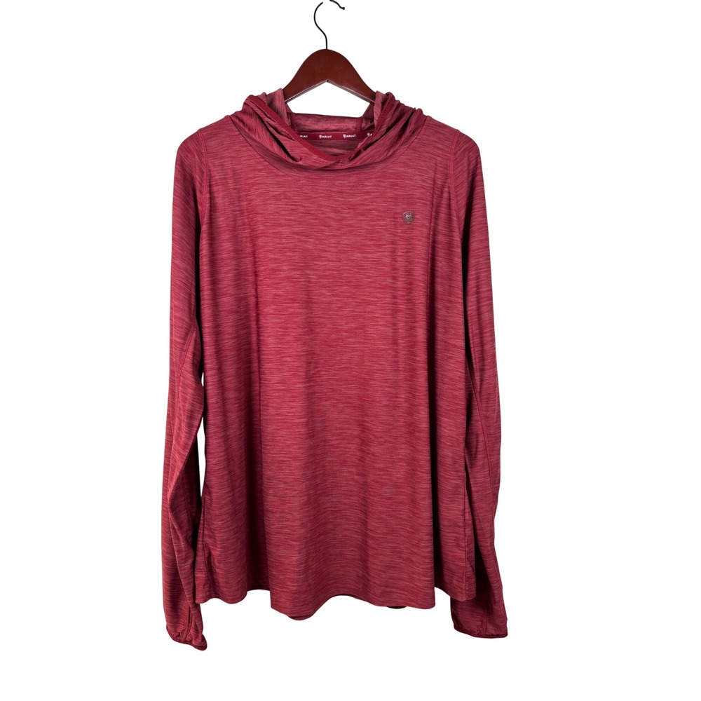 Ariat Tek Laguna Hoodie Womens XXL Red Long Sleeve Performance Lightweight